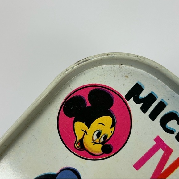 Vintage Disney 1960's Mickey Mouse Tic-Tac-Toe metal tray game with spinner - Picture 5 of 8